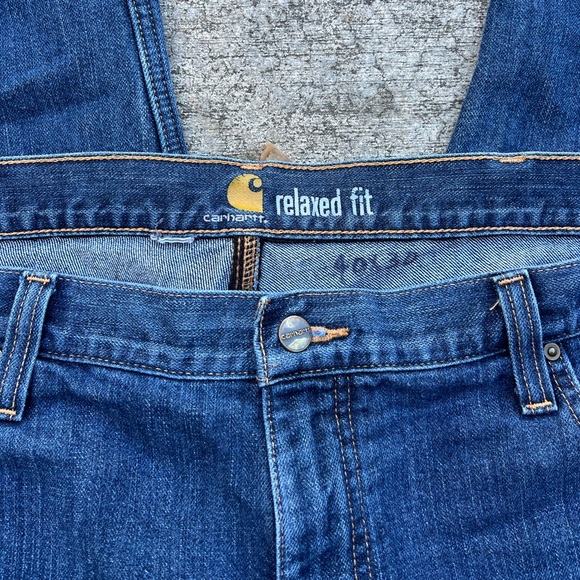 Men's Carhartt Denim Straight Relaxed Fit Leg Pants (Size - 40X30) - Picture 2 of 5